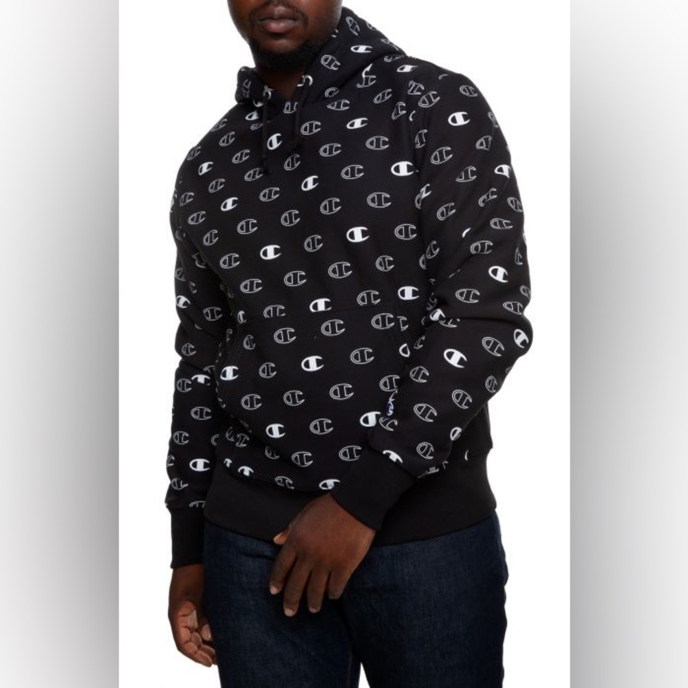 Champion Reverse Weave All-Over Print Hoodie 2xl - image 1